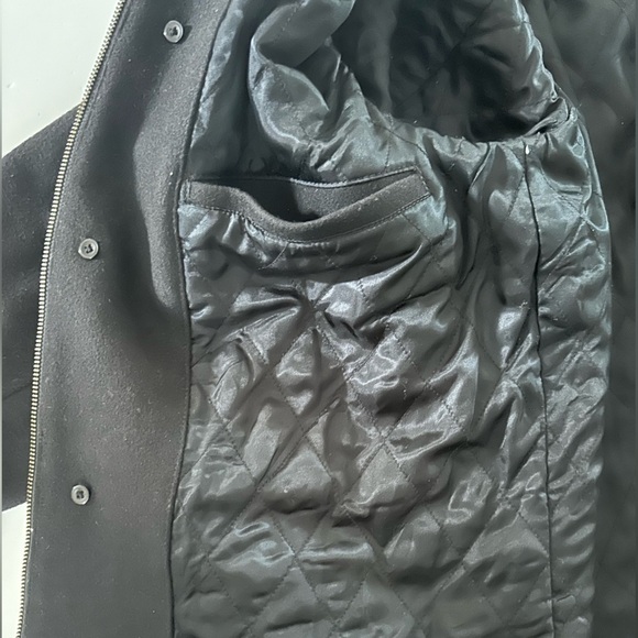 BROOKS BROTHERS BLACK WOOL COAT SIZE LARGE - Picture 9 of 12